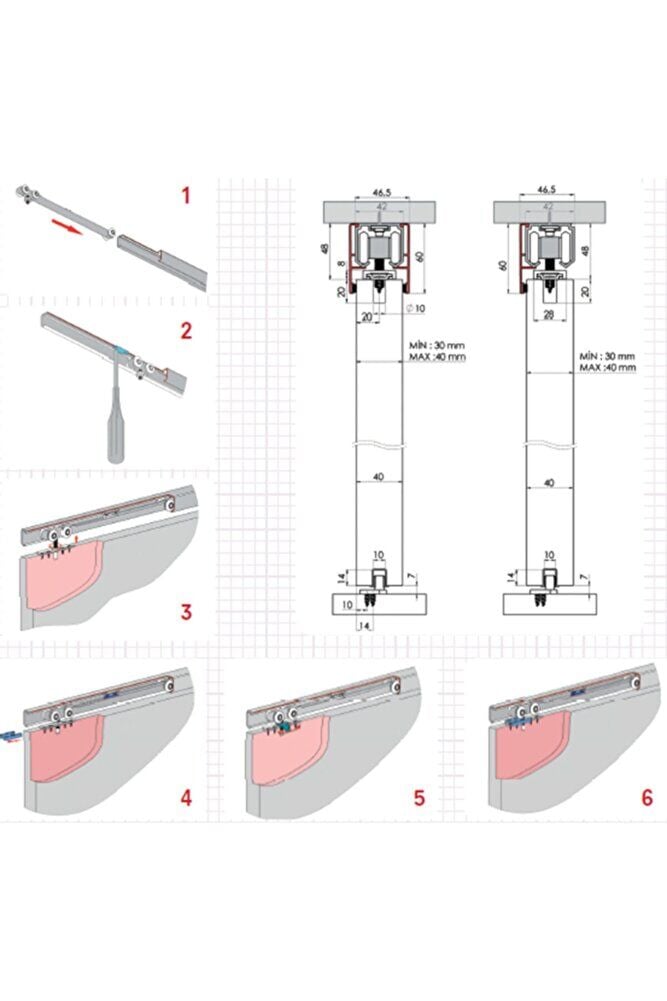 Fkm 80 Çift Yönlü Sürgülü Kapı Mekanizması