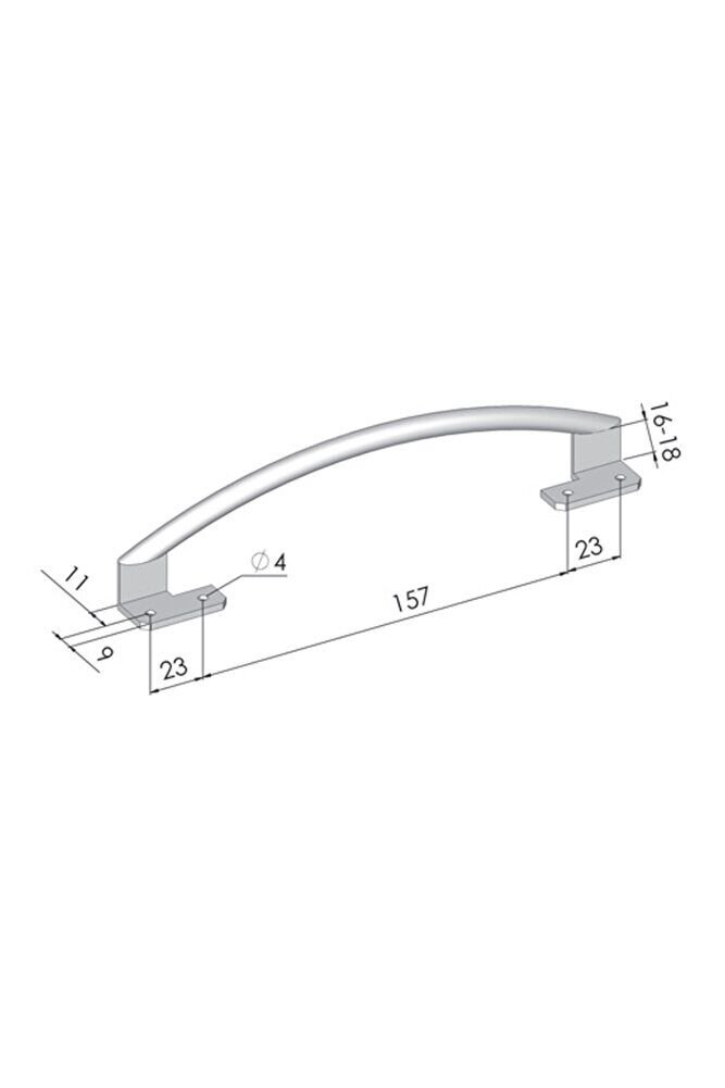 Mk 818 Katlanır Kapak Kulbu Krom Saten