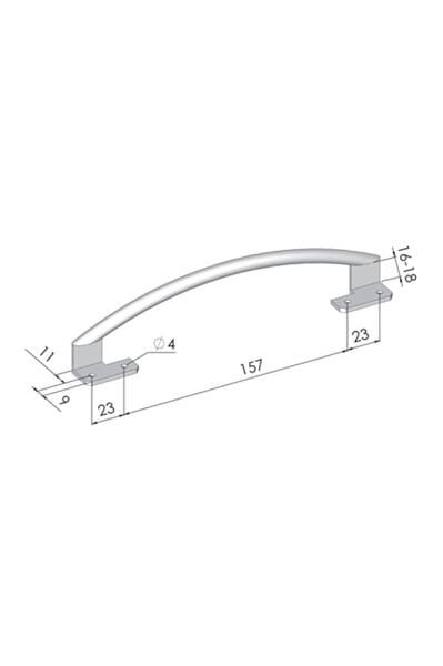 Mk 818 Katlanır Kapak Kulbu Krom Saten