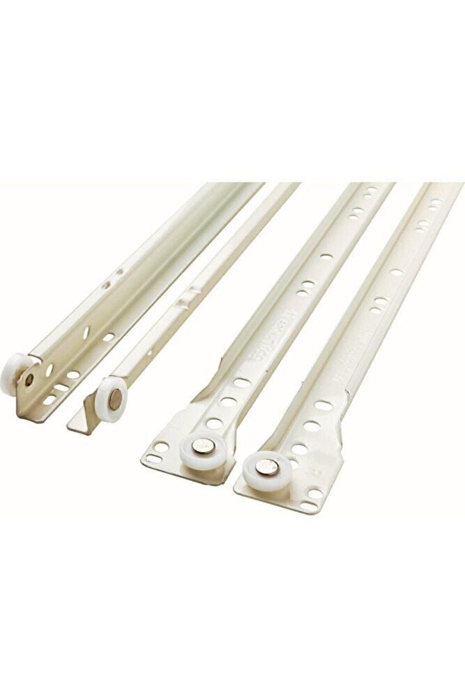 Klasik Kızaklı Dolap Çekmece Rayı Beyaz 40 Cm (VİDA DAHİL DEĞİL) - Çekmece Rayları - Tek Ebat