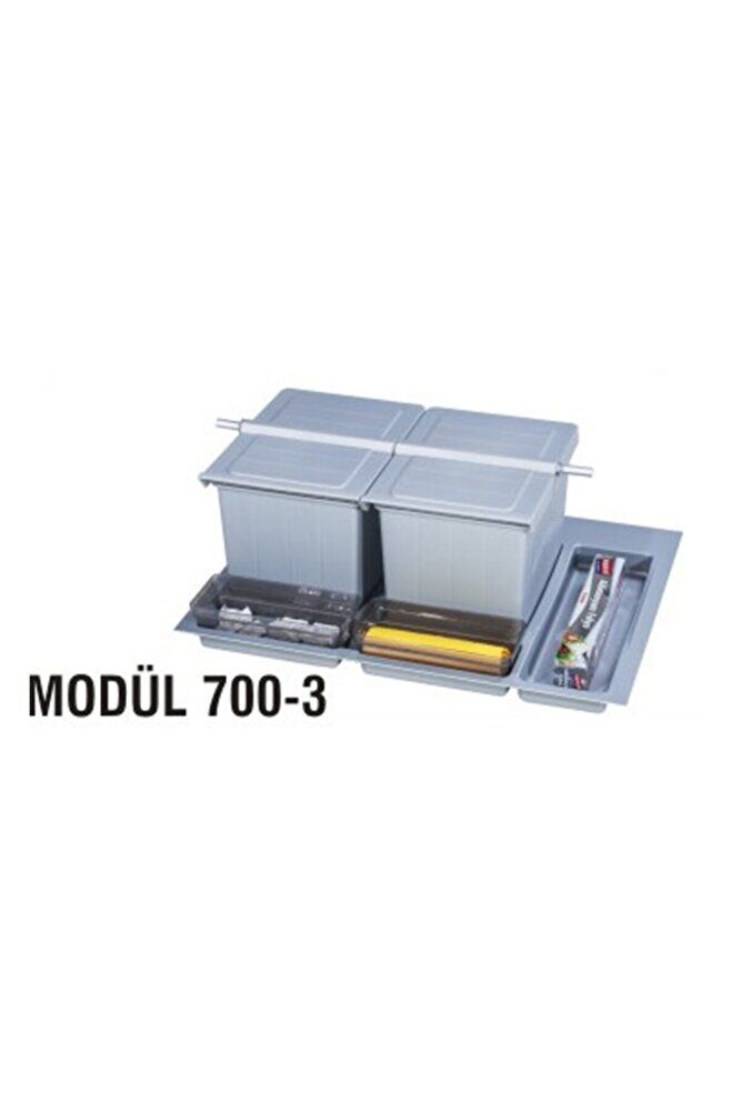 Dolap Içi Çöp Kovası Manuel Antrasit Modül 70 Cm