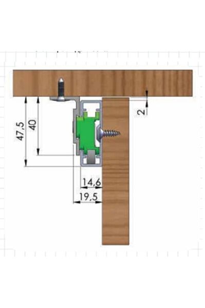 Emt 125 Halatlı Masa Rayı Tek Kanat