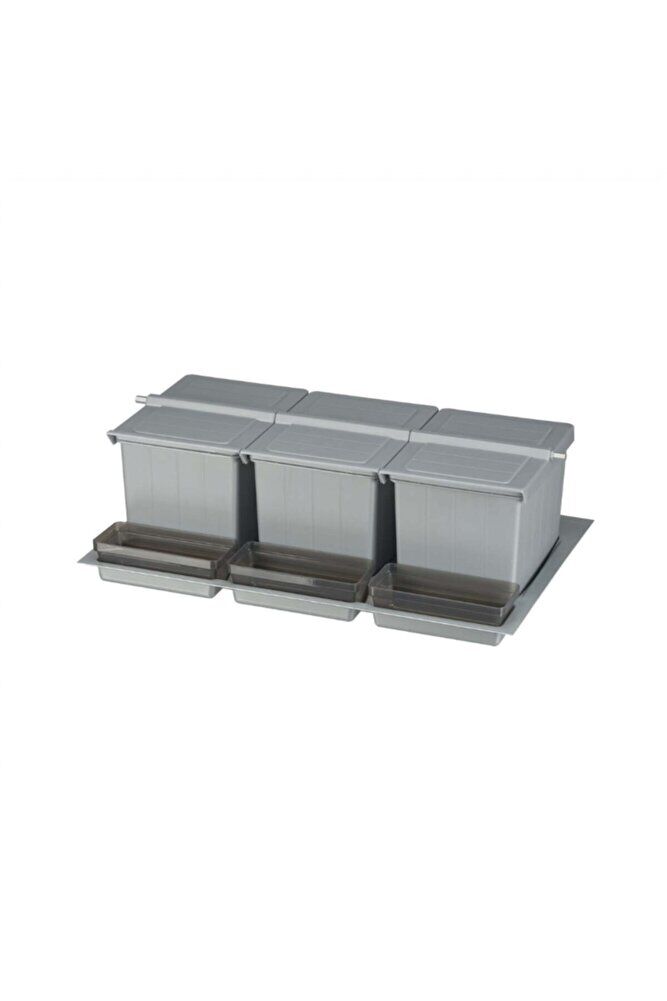 Dolap Içi Çöp Kovası Otomatik Gri Modül 80 cm