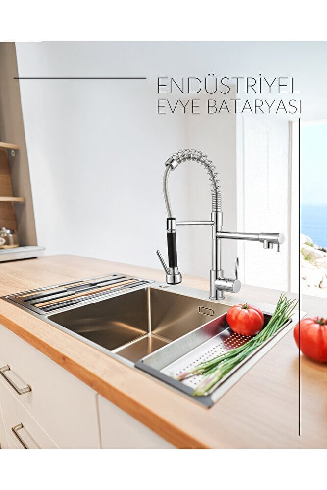 ENDÜSTRİYEL EVİYE BATARYASI, ÇİFT AKIŞLI ENDÜSTRİYEL MUTFAK BATARYASI