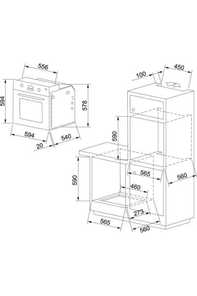 Gn 96 M T Xs 8 Fonksiyon Digital Inox/siyah Fırın