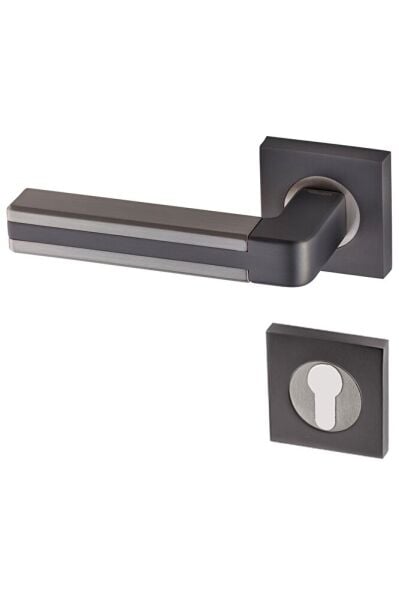 Doğanlar Avatar Antrasit Saten Rozetli Kapı Kolu Antrasit Saten Rozetli Yale Sol (adet)