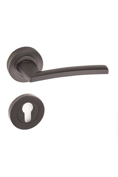 Doğanlar Rodos Mat Siyah Rozetli Kapı Kolu Rozetli Yale Sol (ADET)