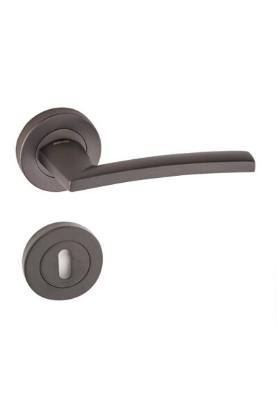 Doğanlar Rodos Mat Siyah Rozetli Kapı Kolu Rozetli Yale Sol (ADET)