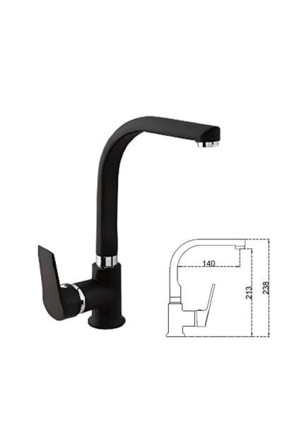 STİLLA BLACK KUĞU LAVABO BATARYASI