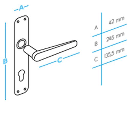DOĞANLAR ASOS SATEN NİKEL AYNALI YALE KAPI KOLU SAĞ