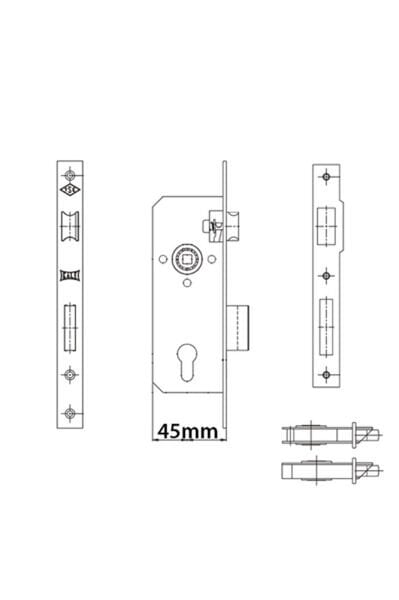 Kale Silindirli Rozet Delikli Daire Kilidi 3 Milli - NİKEL (SİLİNDİRSİZ) - 45 mm