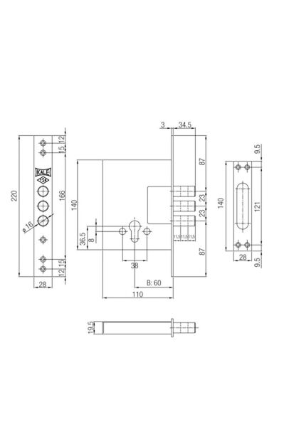 Kale Prazis Emniyet Kilidi 4 Milli Nikel 189 F 52