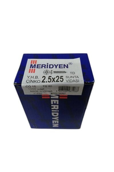 2.5*25 Sunta Vidası (kutu 1000 Adet)