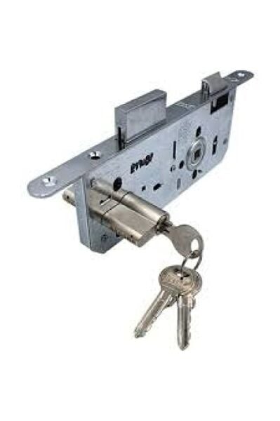 Kale 152R Silindirli Daire Kilidi-Rozet Delikli-Oval-Krom-18 mm Aynalı-45 mm