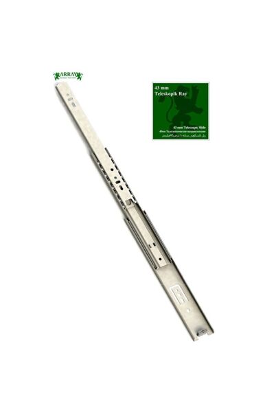 Teleskopik Çekmece Rayı 43 Mm 25 Cm