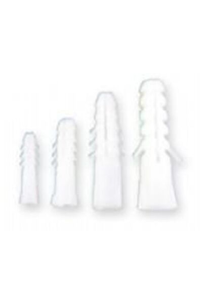 Plastik Duvar Dübeli Beyaz Q 10 25 Adet