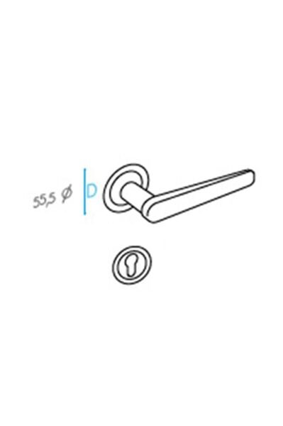 Doğanlar Rodos Mat Siyah Rozetli Yale Kapı Kolu Sağ