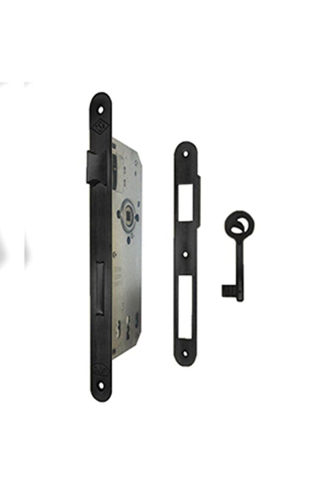 Doğanlar 45/90mm Oval Dar Ayna Mat Siyah Wc Kapı Kilidi