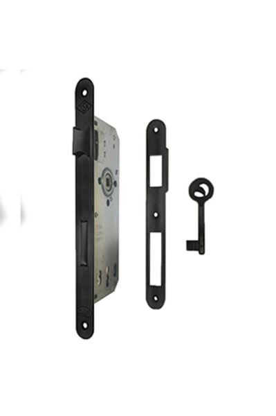 Doğanlar 45/90mm Oval Dar Ayna Mat Siyah Wc Kapı Kilidi