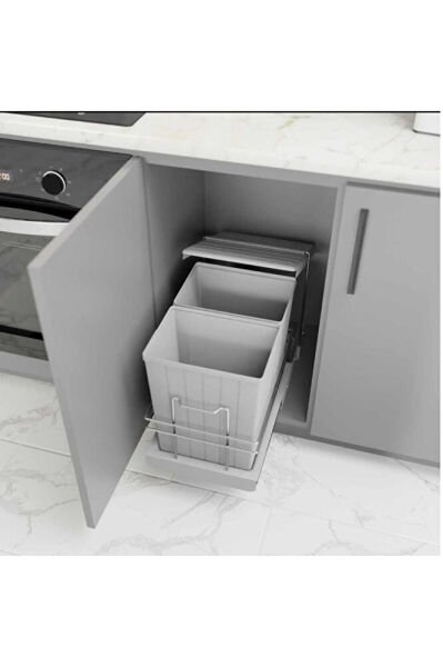 TELESKOPİK PLASTİK GÖVDE ÇÖP KOVASI 14+14  LT