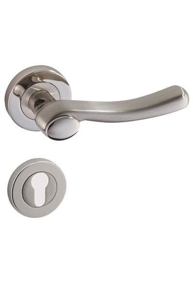 Dilara Saten Nikel Kapı Kolu Rozetli Yale Sağ (ADET)