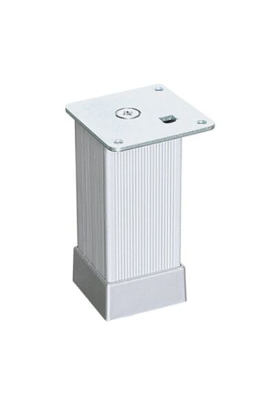EROĞLU 40X40 ALÜMİNYUM ÇİZGİLİ KARE AYAK mat krom - 10 CM