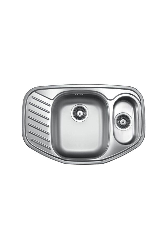 Cupid Ex171 Dekorlu 1,5 Göz Köşe Mutfak Evyesi Sağ