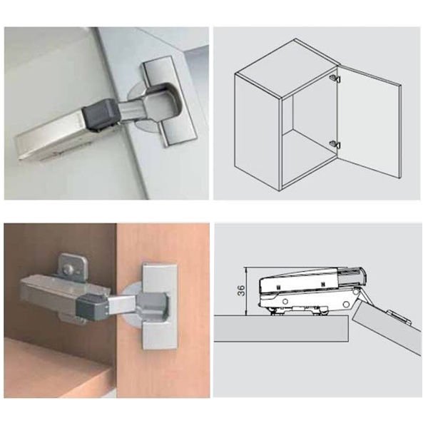 BLUM 973A0500.01 MENTEŞE ÜSTÜ BLUMOTİON DÜZ MENTEŞE İÇİN