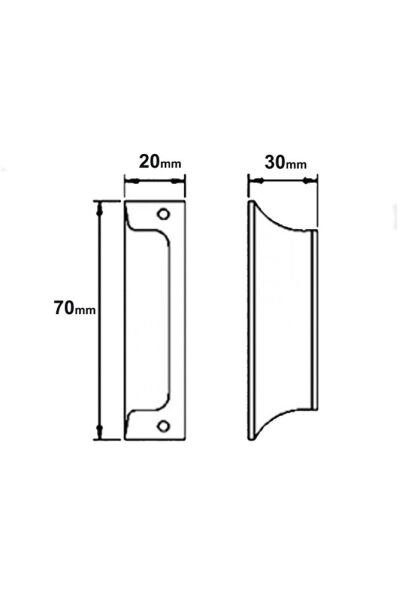 YAPRAK 64 MM MAT SİYAH MOBİLYA KULBU