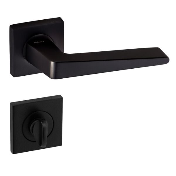 DOĞANLAR PENTA MAT SİYAH ROZETLİ KAPI KOLU TAKIM
