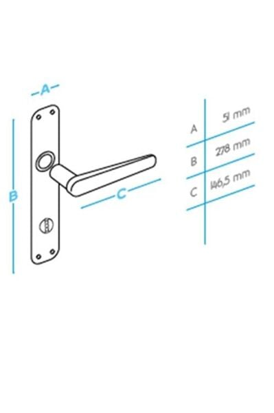 Gürz Saten Nikel Aynalı Wc Kapı Kolu